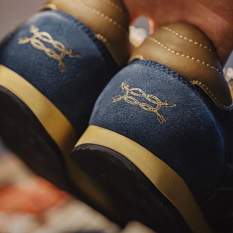 Indigo Retro Patch Sneakers