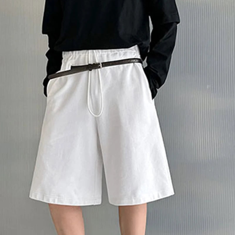 Loose Drawstring Straight Fit Shorts