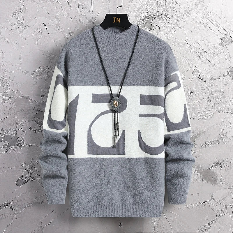 Regular Sleeve Printed Cashmere Sweater