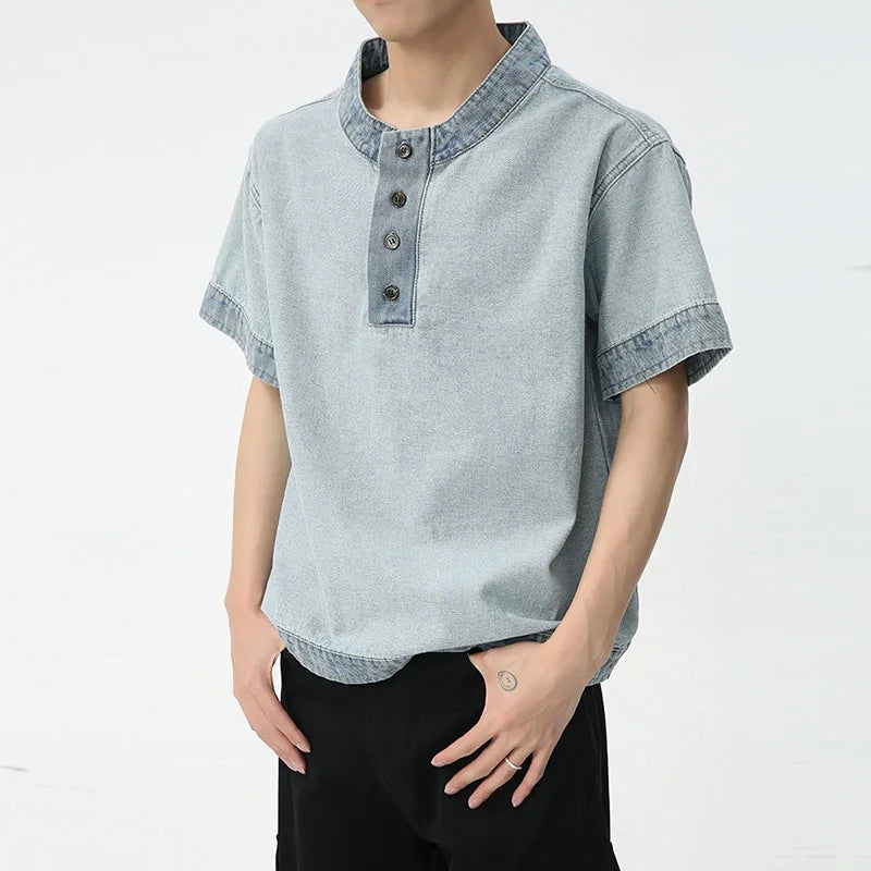 Retro Fashion Trend Loose Polo Shirt