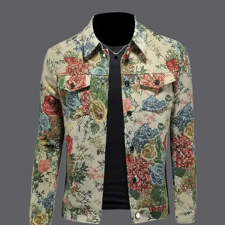 Vintage Floral Pattern Men's Jacket