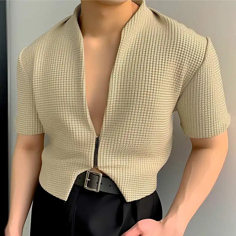 Casual Irregular Front Polyester Shirt