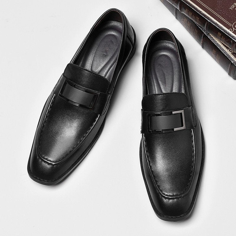 Polished Leather Business Loafers