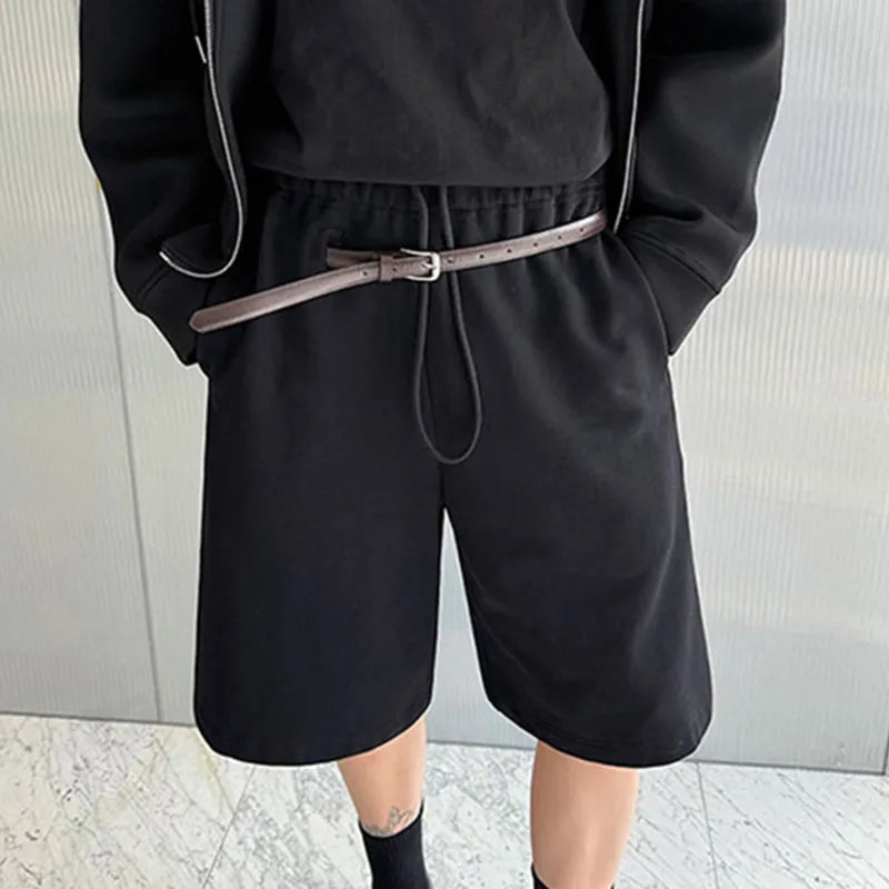 Loose Drawstring Straight Fit Shorts