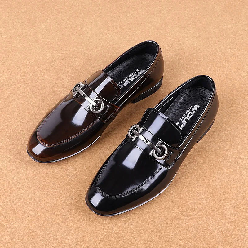 Shiny Elegant Genuine Leather Loafers