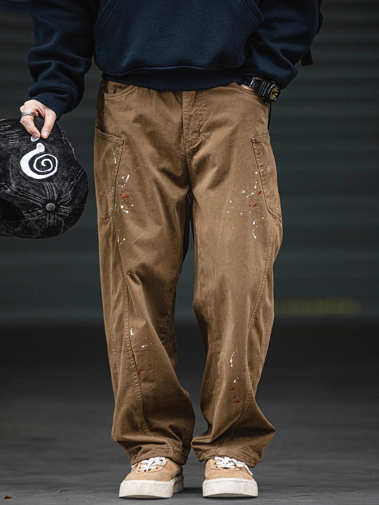 Oversized Baggy Paint Splatter Loose Pants