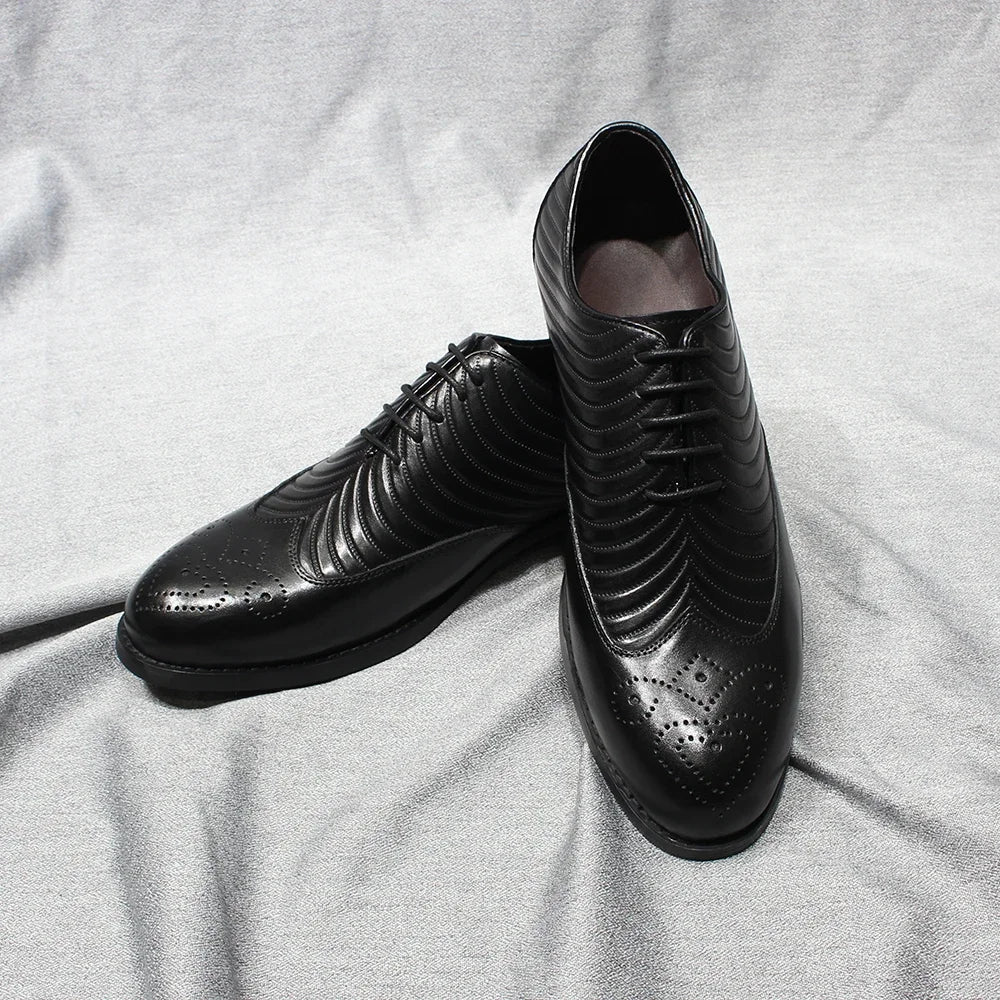 Oxford Lace-Up Genuine Leather Dress Shoes