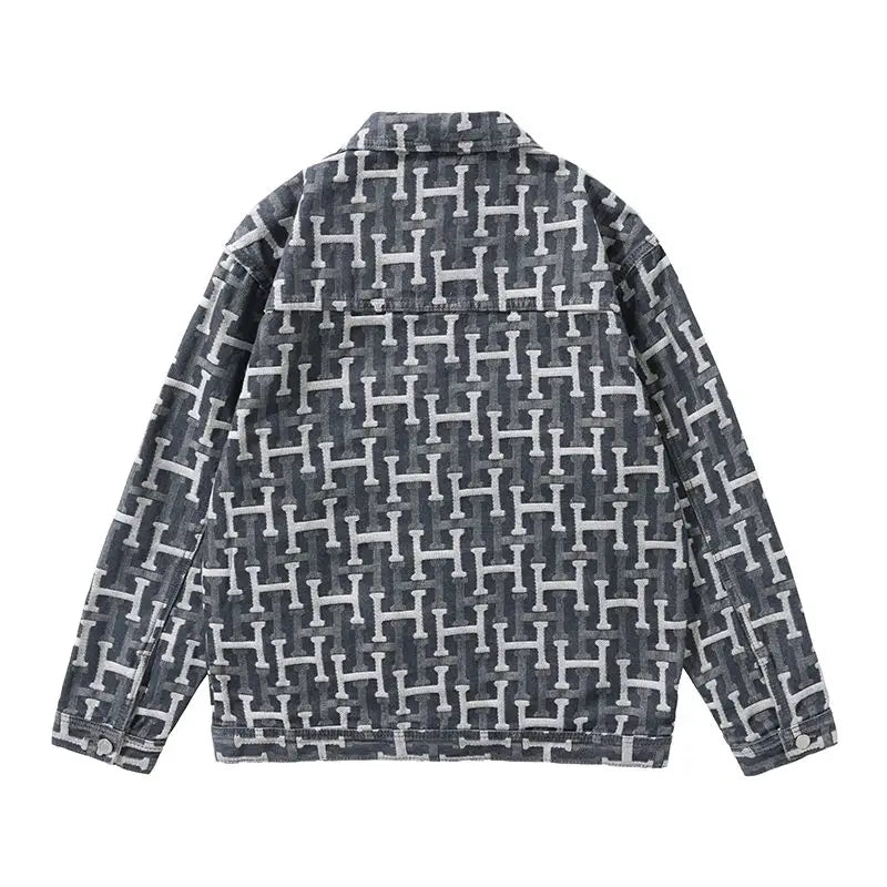 Streetwear Letter Denim Oversize Jacket