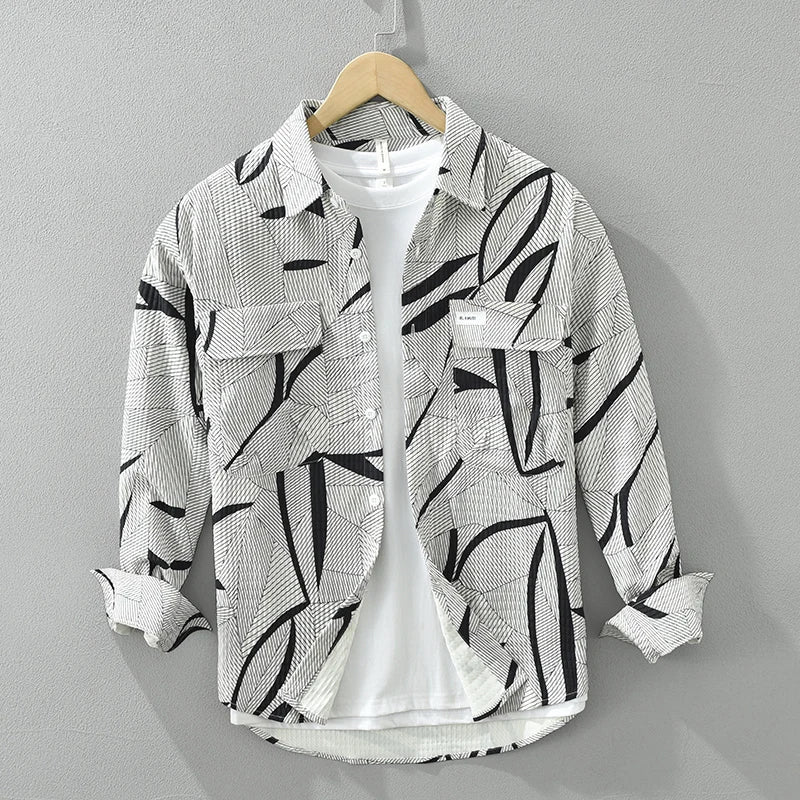 Casual Printed Pattern Long Sleeve Shirt