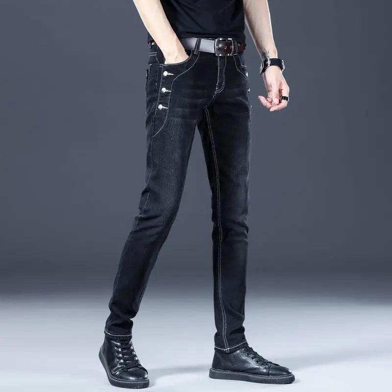 Streetwear Fashion Stretch Slim Fit Jeans