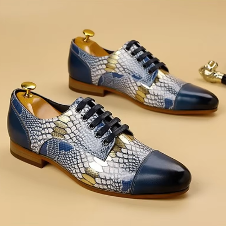 Luxury Python Pattern Oxford Dress Shoes