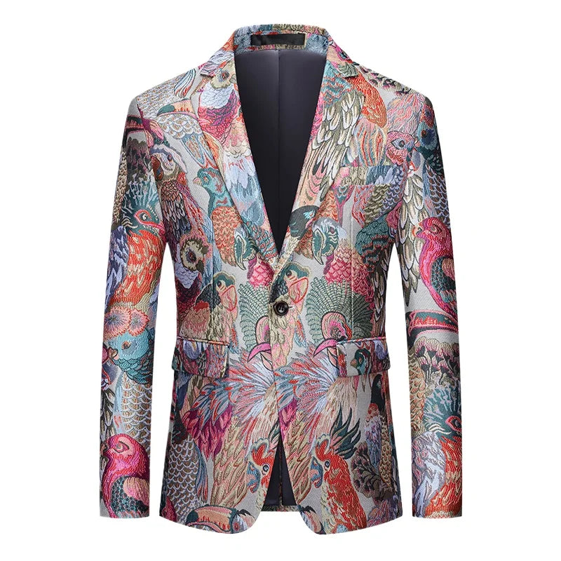 Casual Multicolor Animal Printed Blazer