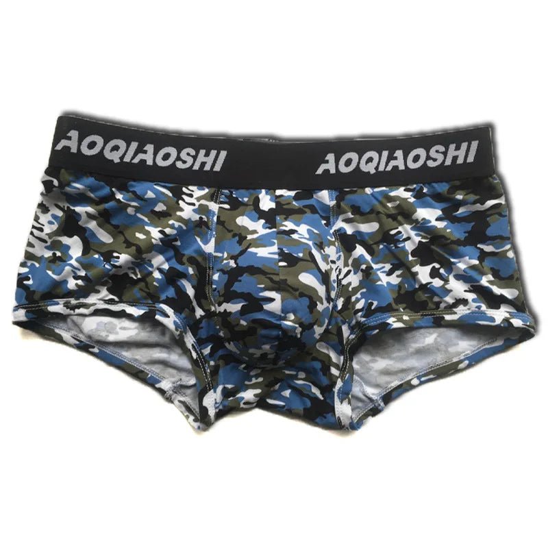 Breathable Cotton Camouflage Pattern Boxer