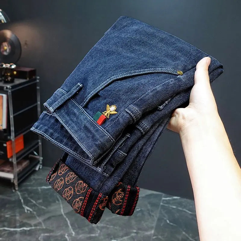 Geometric Printed Bottom Design Jeans