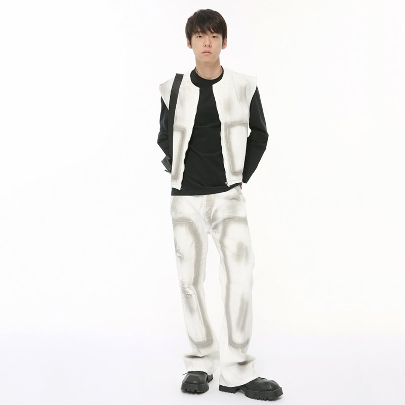 Spray Gradient Jeans Pants Set