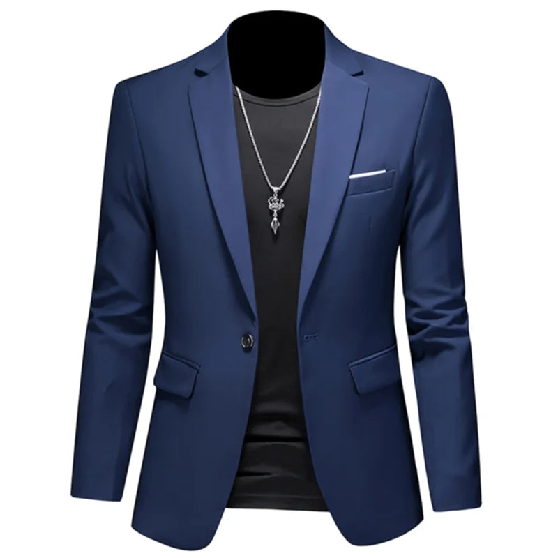 Fashion Solid Business Slim Fit Blazer