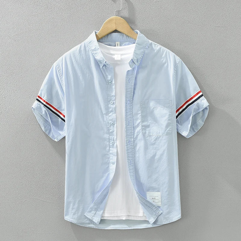 Lines On Sleeve Single Breasted Shirt