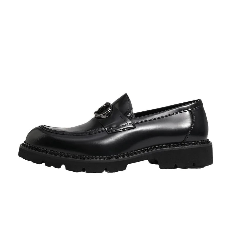 Thick Sole Breathable Genuine Leather Loafers