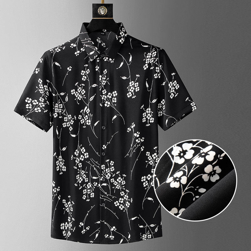 Summer Floral Hawaiian Beach Men Shirt