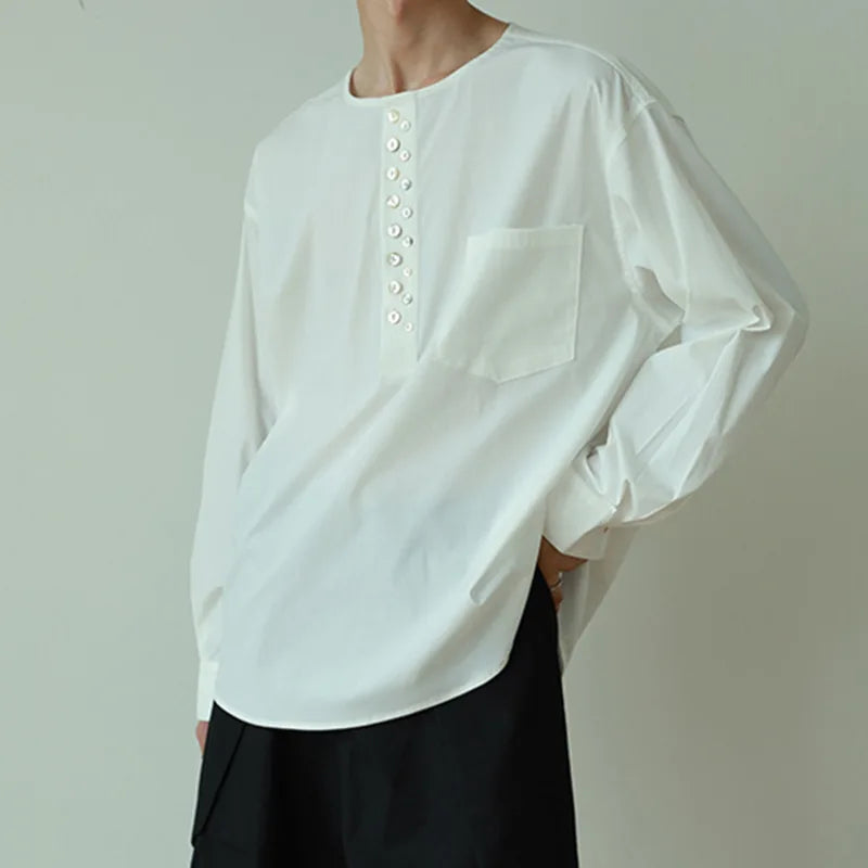 Casual Loose White Long Sleeve T-Shirt