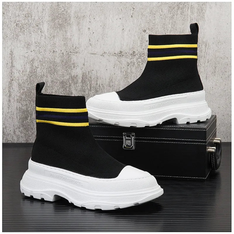 Breathable Mesh High-Top Socks Sneakers