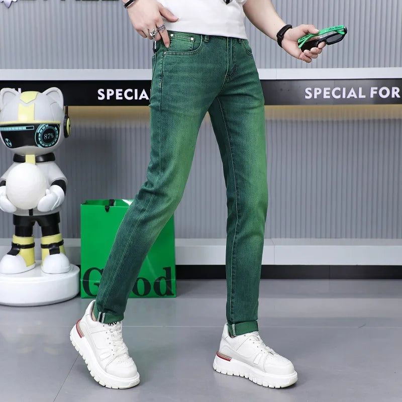 Emerald Green Slim Fit Style Jeans