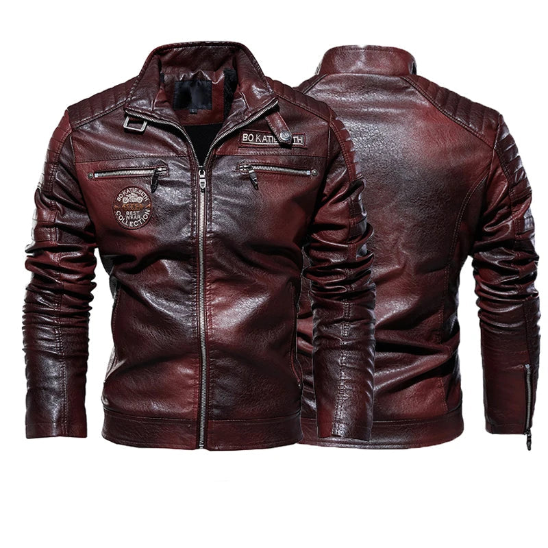 Casual Motorcycle Slim Leather Jacket