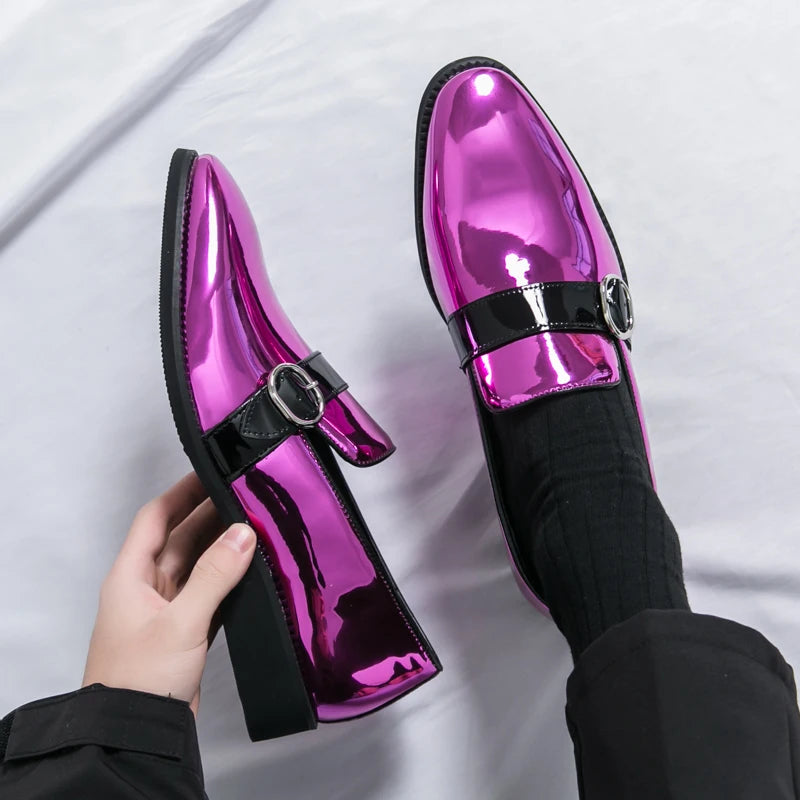 Elegant O-Buckle Slip-On Loafers