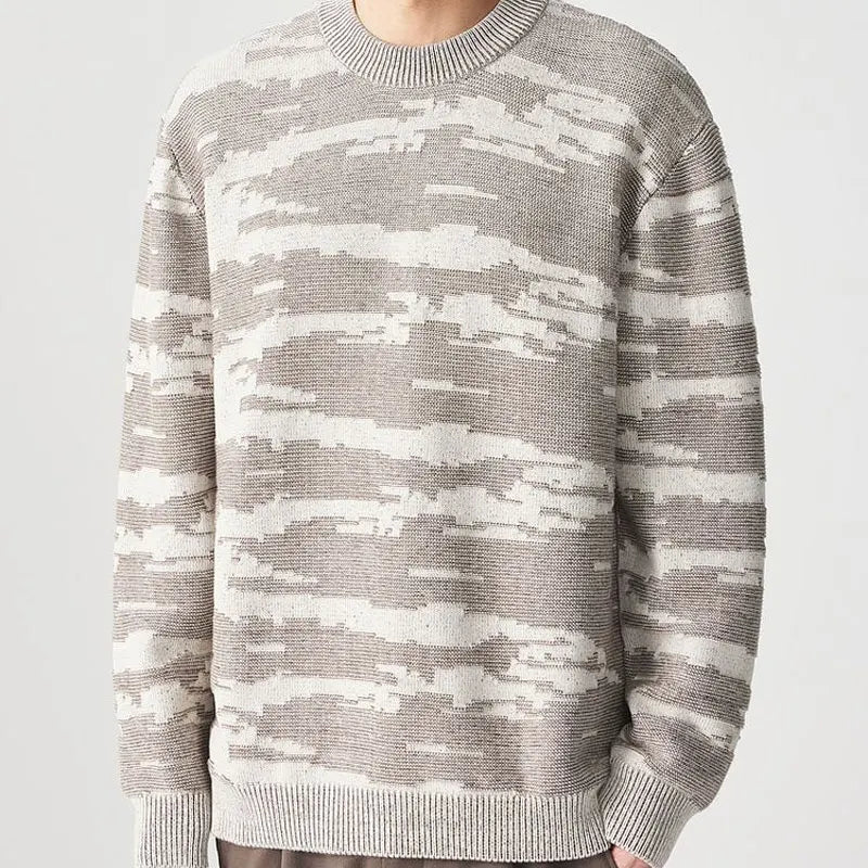 Contrasting Colors Spliced Sweater