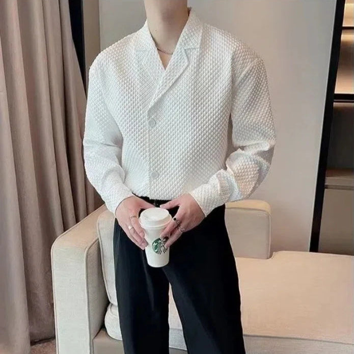 White Forge Textured Waffle Shirt