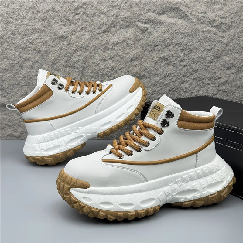 Chunky Sole High Top Casual Sneakers