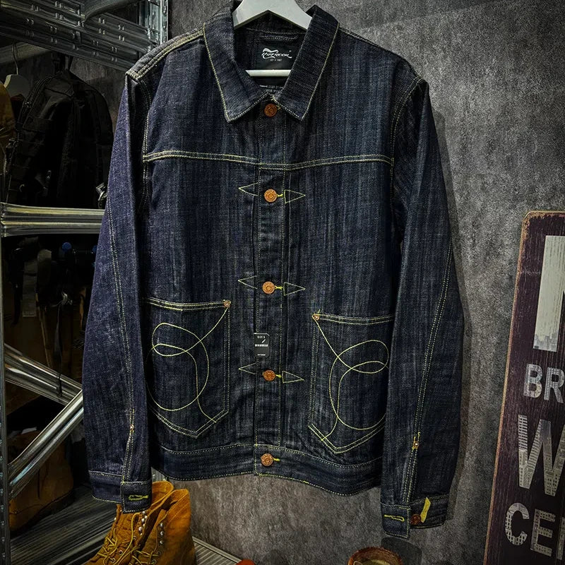 Raw Indigo Utility Denim Jacket
