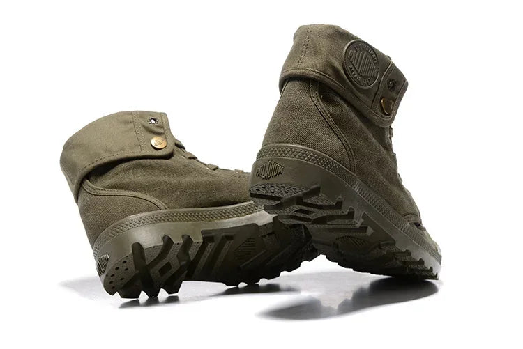 Canvas Lug Sole Tactical Boots
