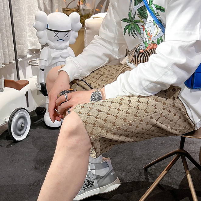 Geometric Print Pattern Casual Shorts