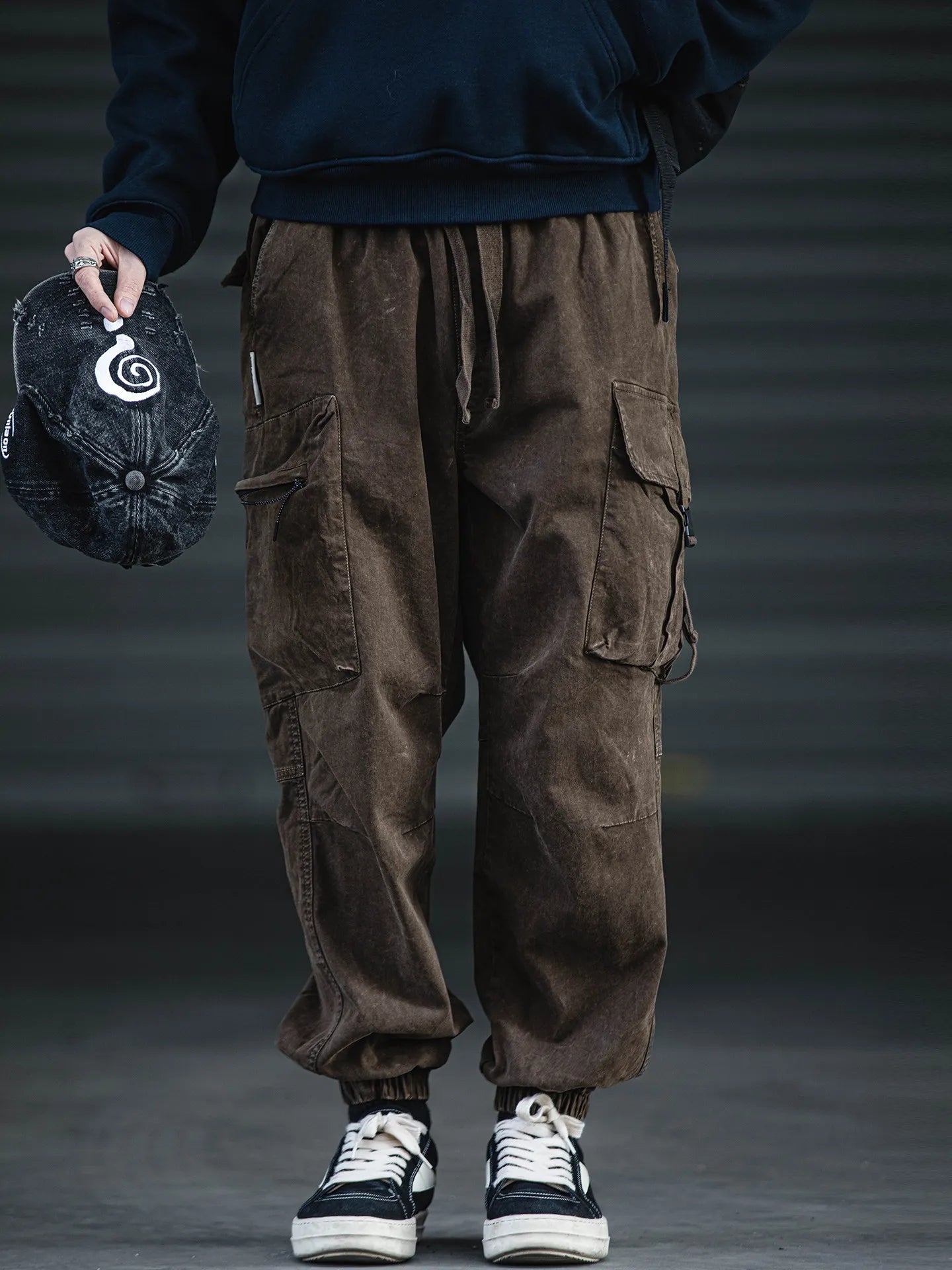 Oversized Baggy Washed Cargo Jogger Pants