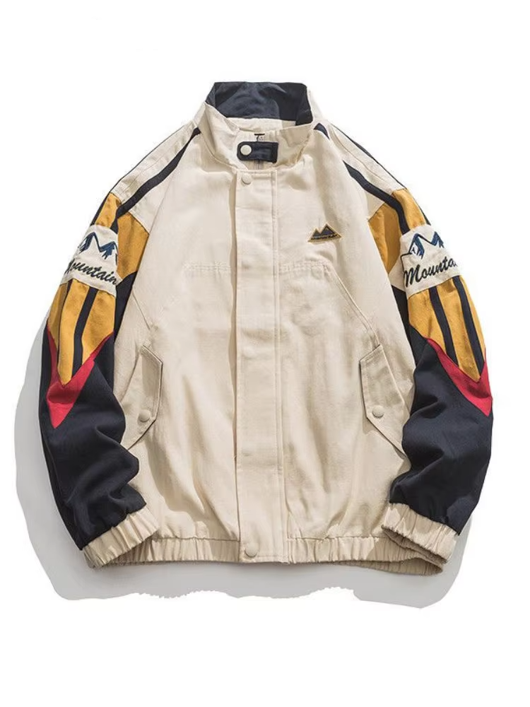 Baseball  Street Style Colorful Loose Jacket