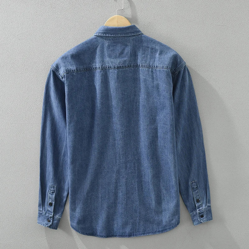 Two Pockets Loose Denim Shirt