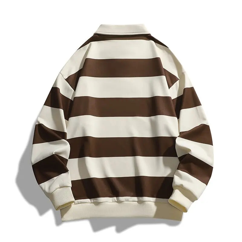 Fashion Striped Long Sleeve Loose Sweater