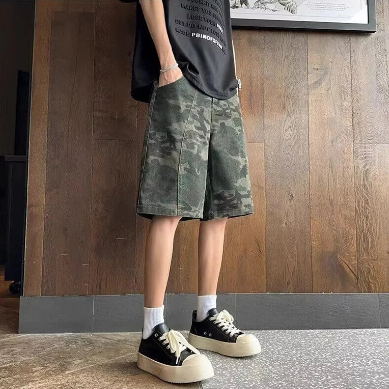 Casual Loose Military Camo Shorts