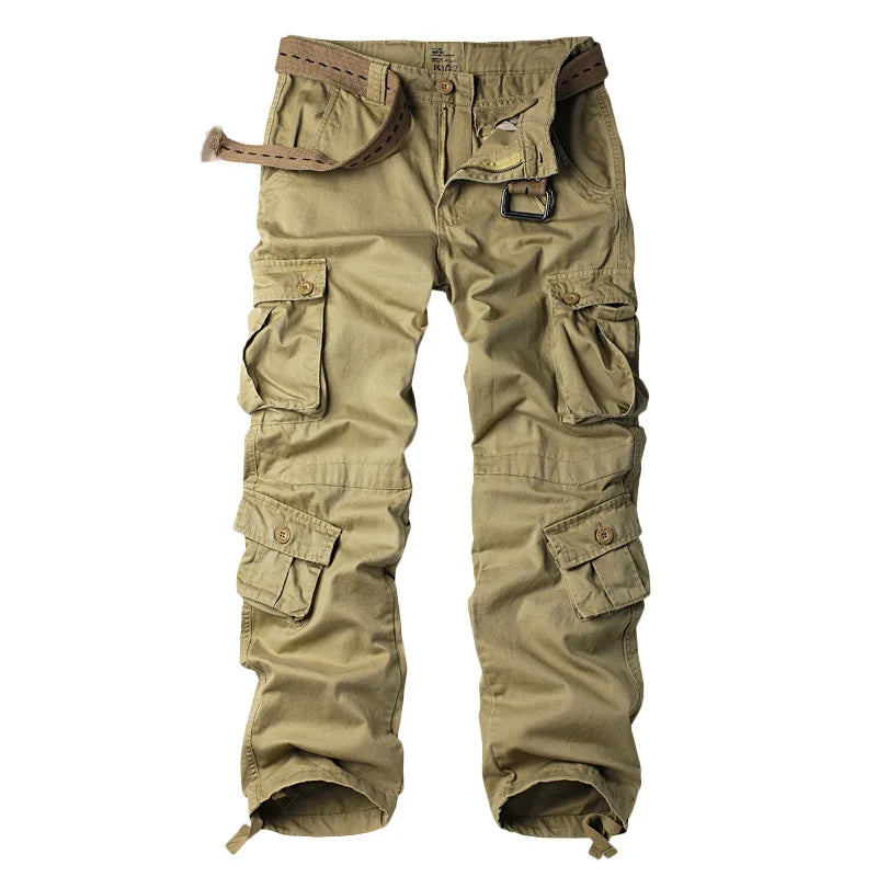 Solid Casual Loose Cargo Pants