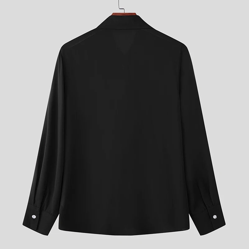 Long Sleeve Bowknot Button Shirt