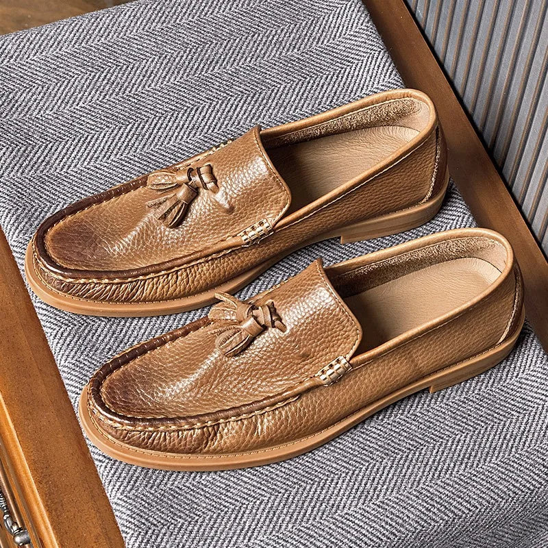 Classic Soft Cowhide Leather Loafers