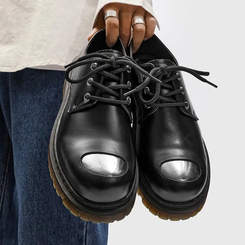 Men's Iron Steel Head Leather Shoes