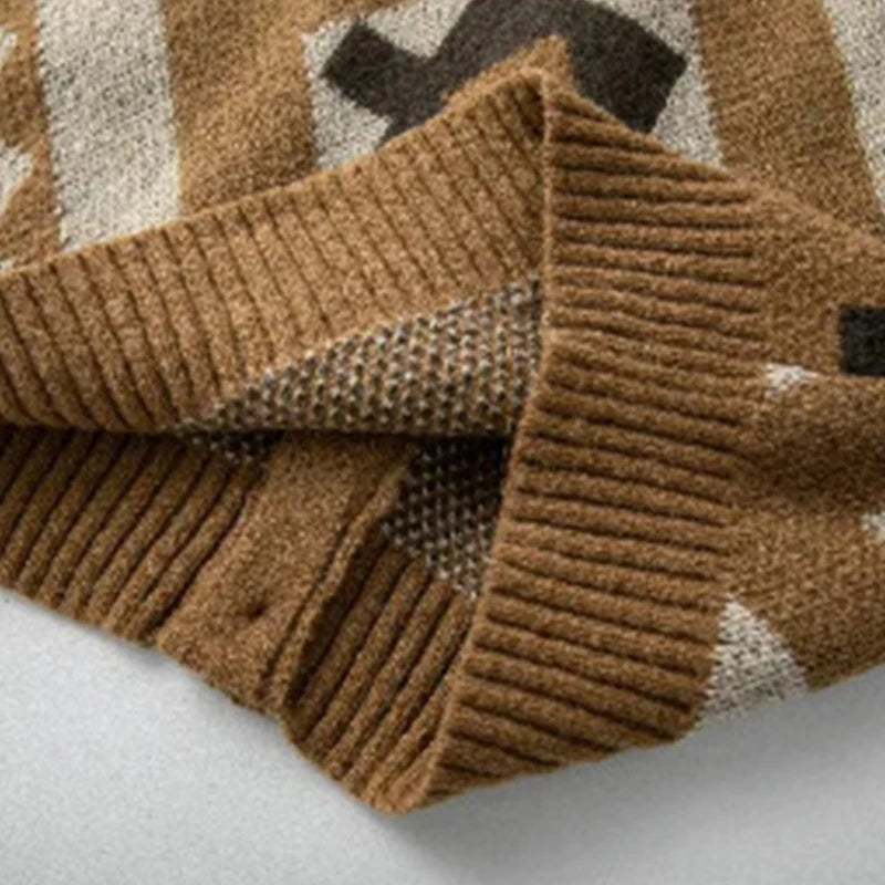 Premium Geometric Graphics Cardigan