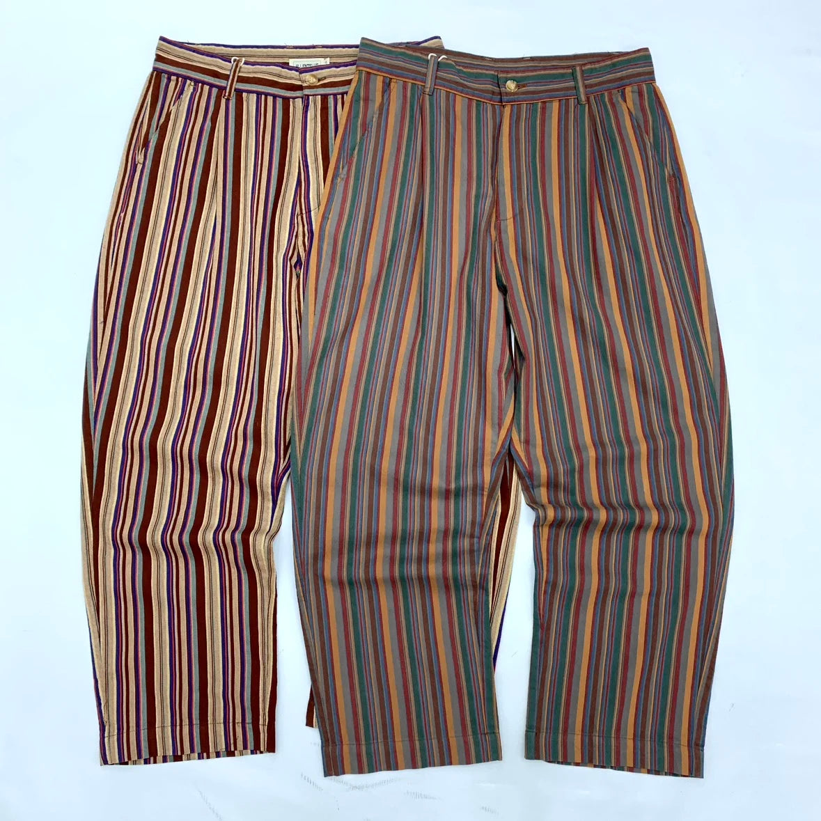 Casual Retro Stripe Drop-crotch Loose Pants