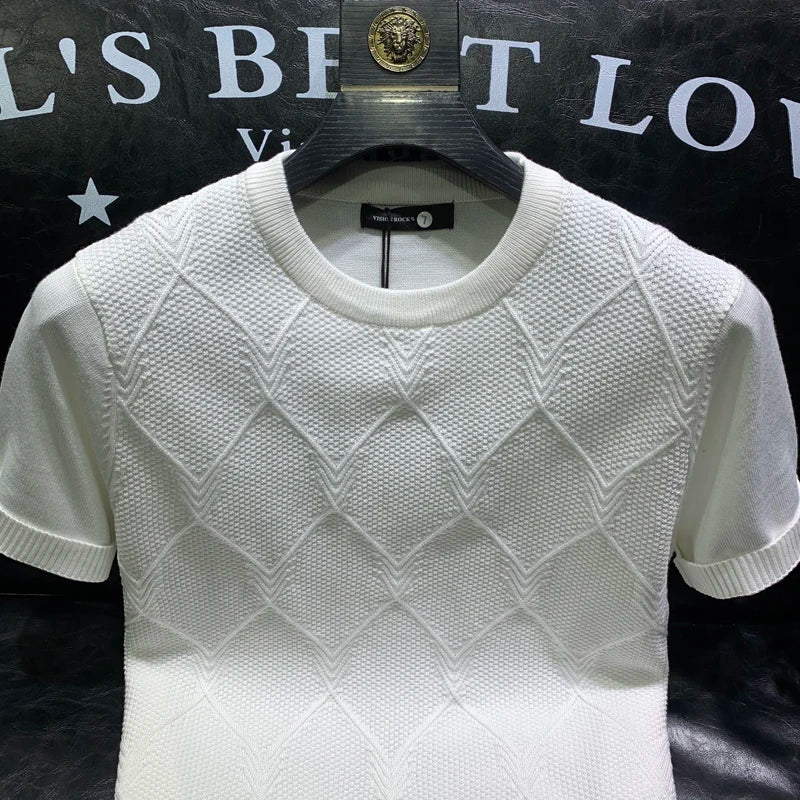 Slim Fit Knitted O-Neck T-Shirt