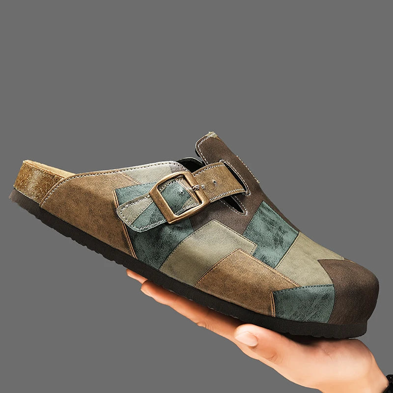 Architect Patch Leather Slip-On Shoes