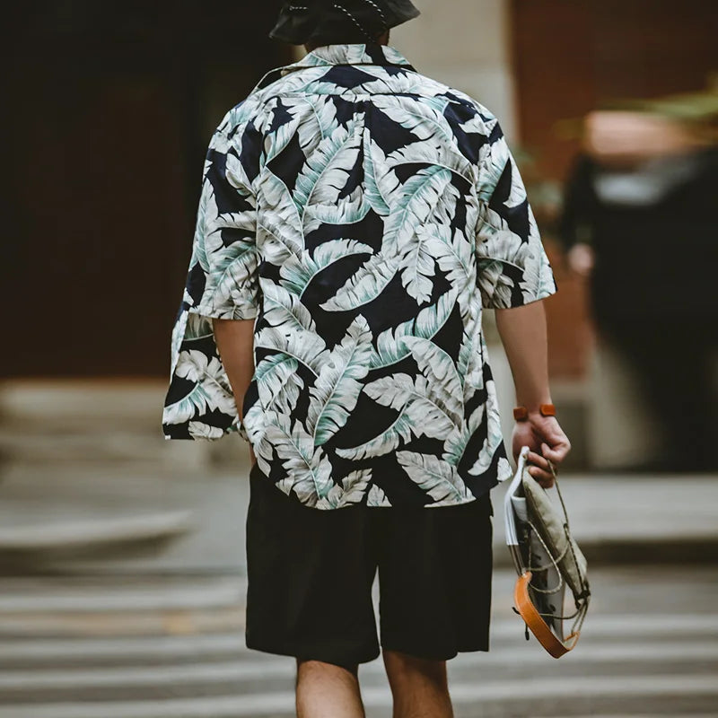 Hawaiian Banana Leaf Short Sleeve Shirt