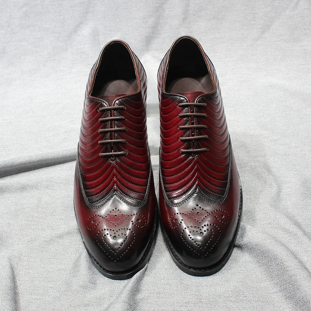 Oxford Lace-Up Genuine Leather Dress Shoes