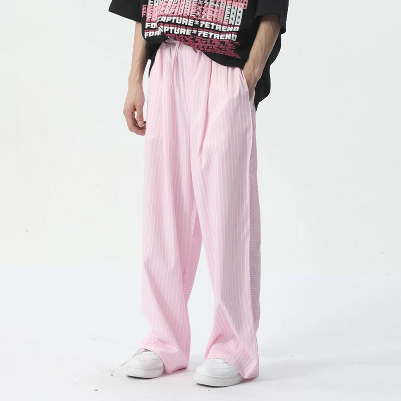 Casual Striped Pattern Loose Pants